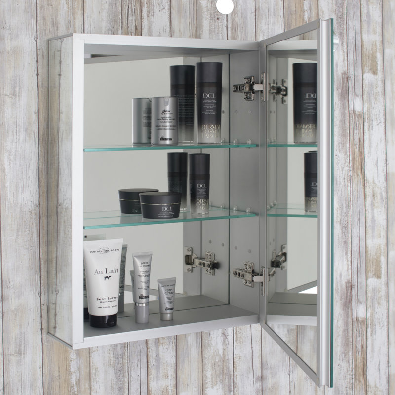 Orren Ellis Colwell 15" x 24" Recessed or Surface Mount Frameless